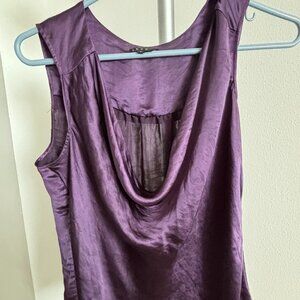 Theory Purple Cowlneck Tank - Size P/S
